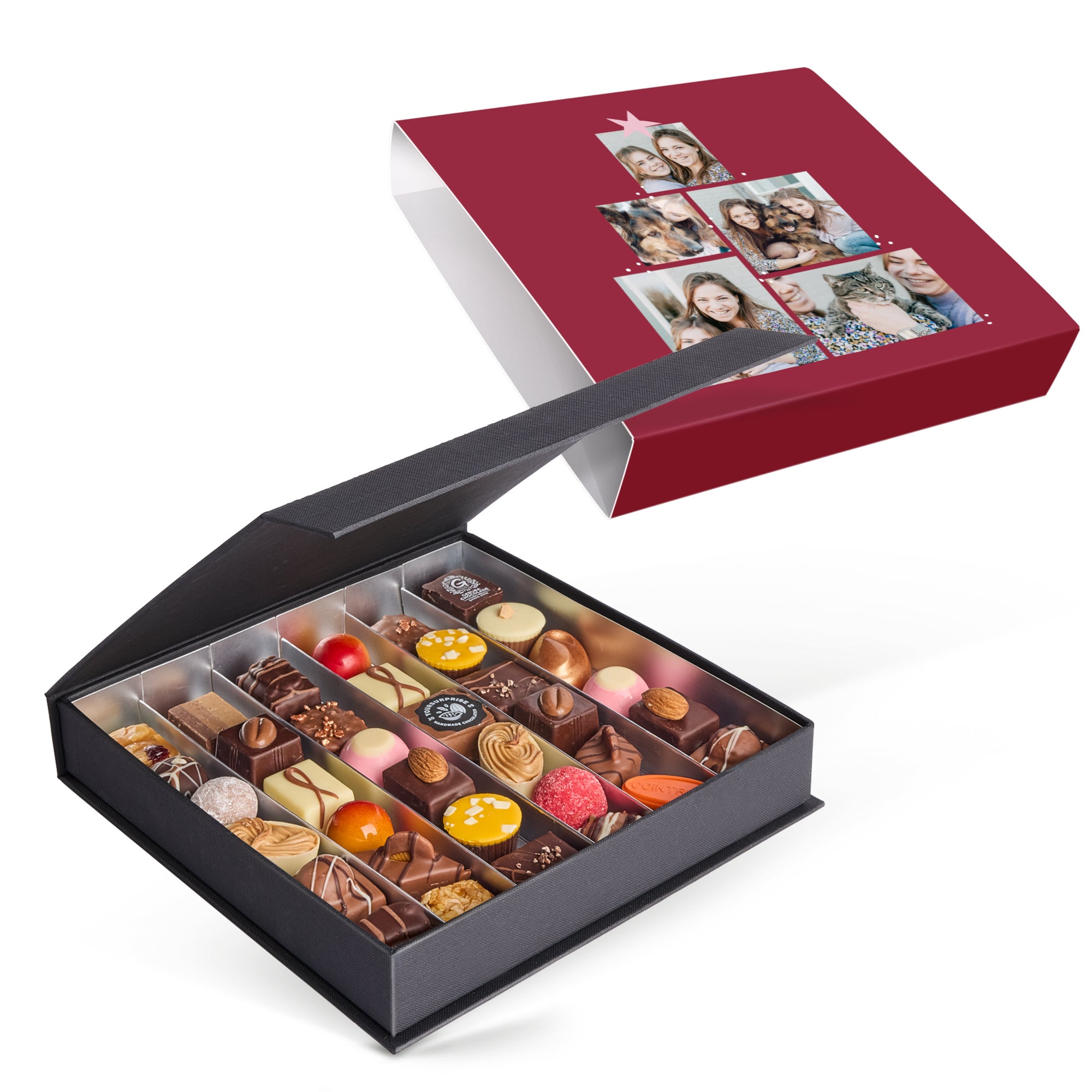 Luxe bonbon giftbox bedrukken Kerst (36 stuks)