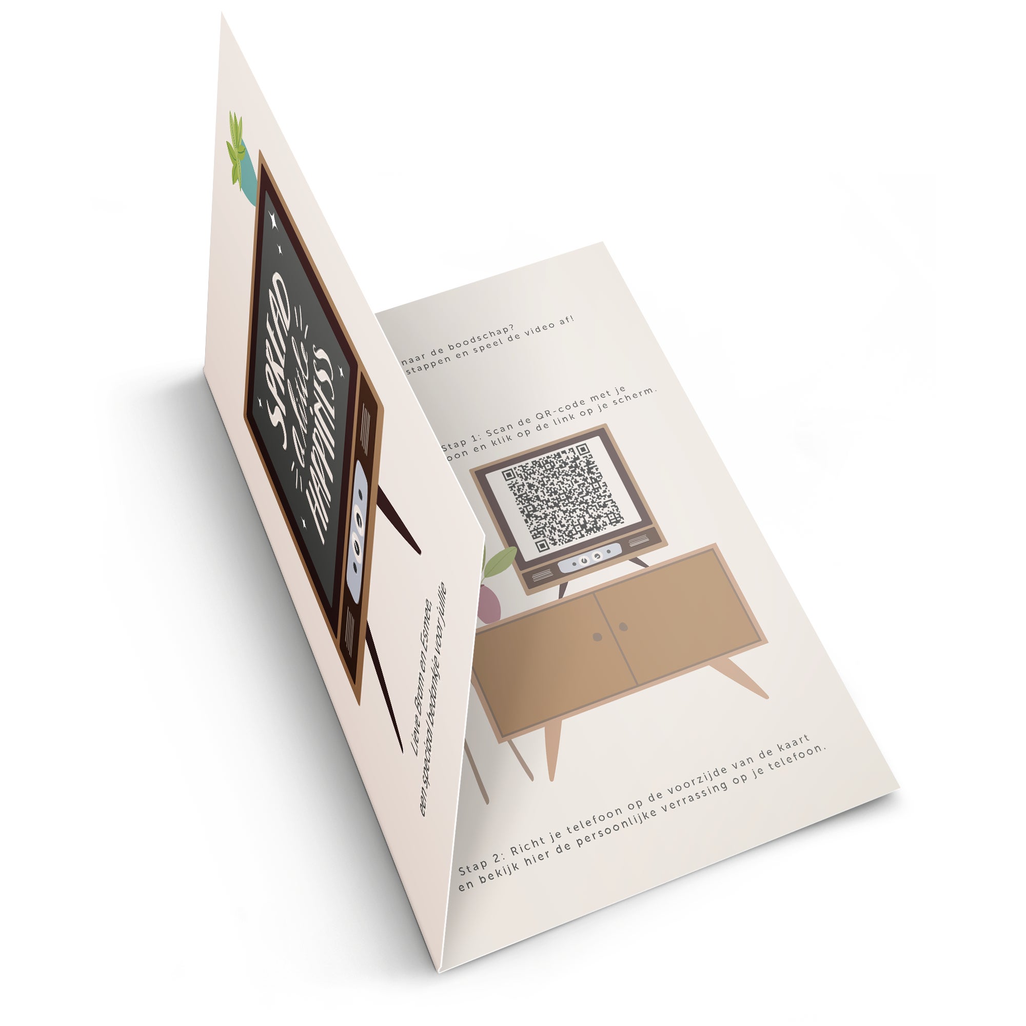 XL kaart met persoonlijke QR-videoboodschap XL kaart met persoonlijke QR-videoboodschap