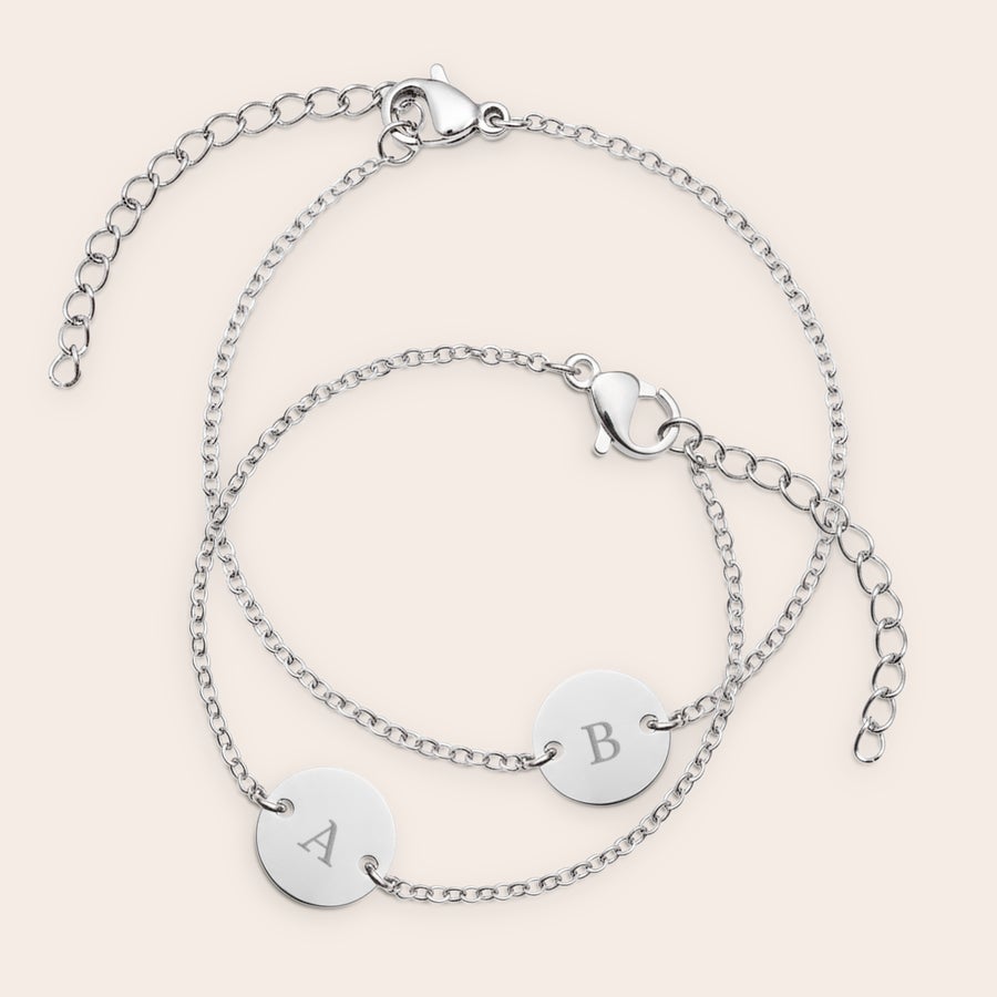 Bracelets Mère-Fille - Argent - 16 & 13 cm Bracelets Mère-Fille - Argent - 16 & 13 cm