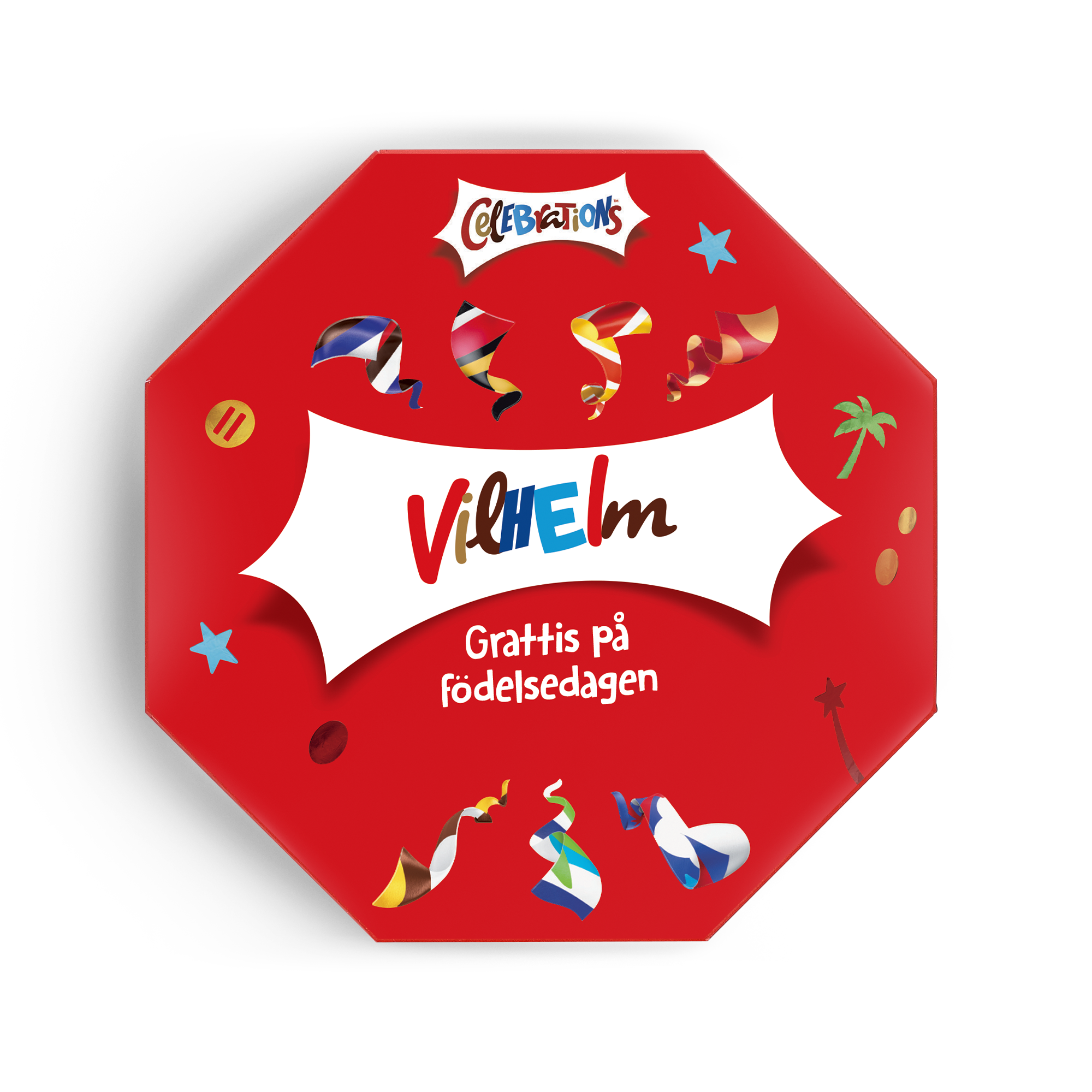 Celebrations presentask med namn