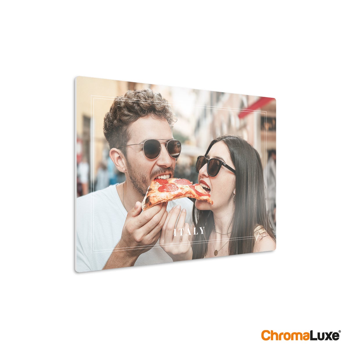 Personlig Aluminium fotoprint - Hvid (Chromaluxe) - 20 x 15 cm