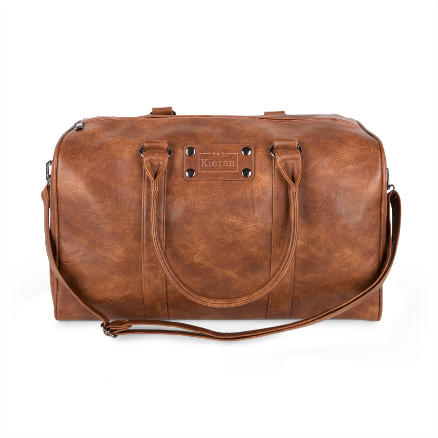 Personalised PU Leather Weekender Bag YourSurprise