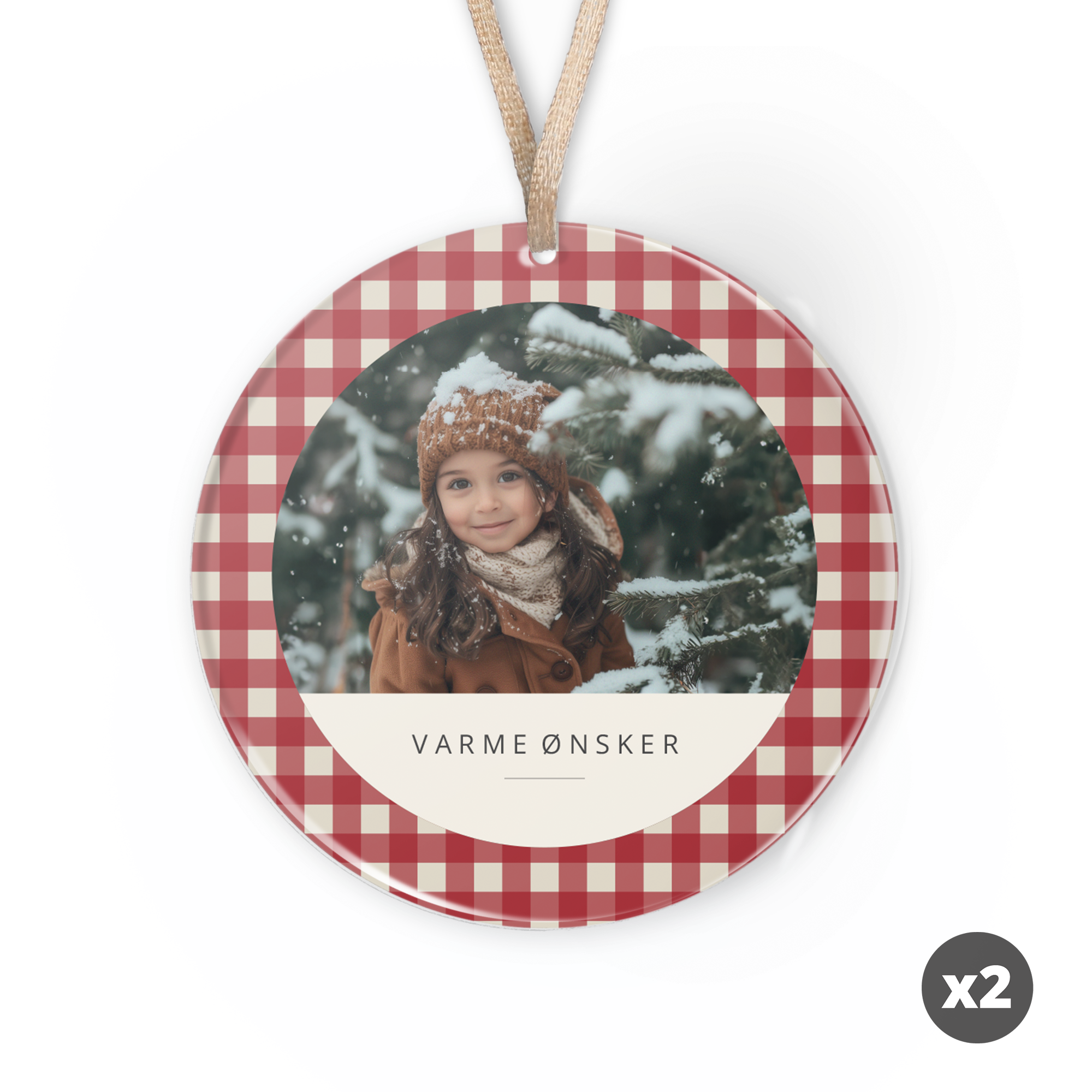 Personlig pleksiglass julepynt