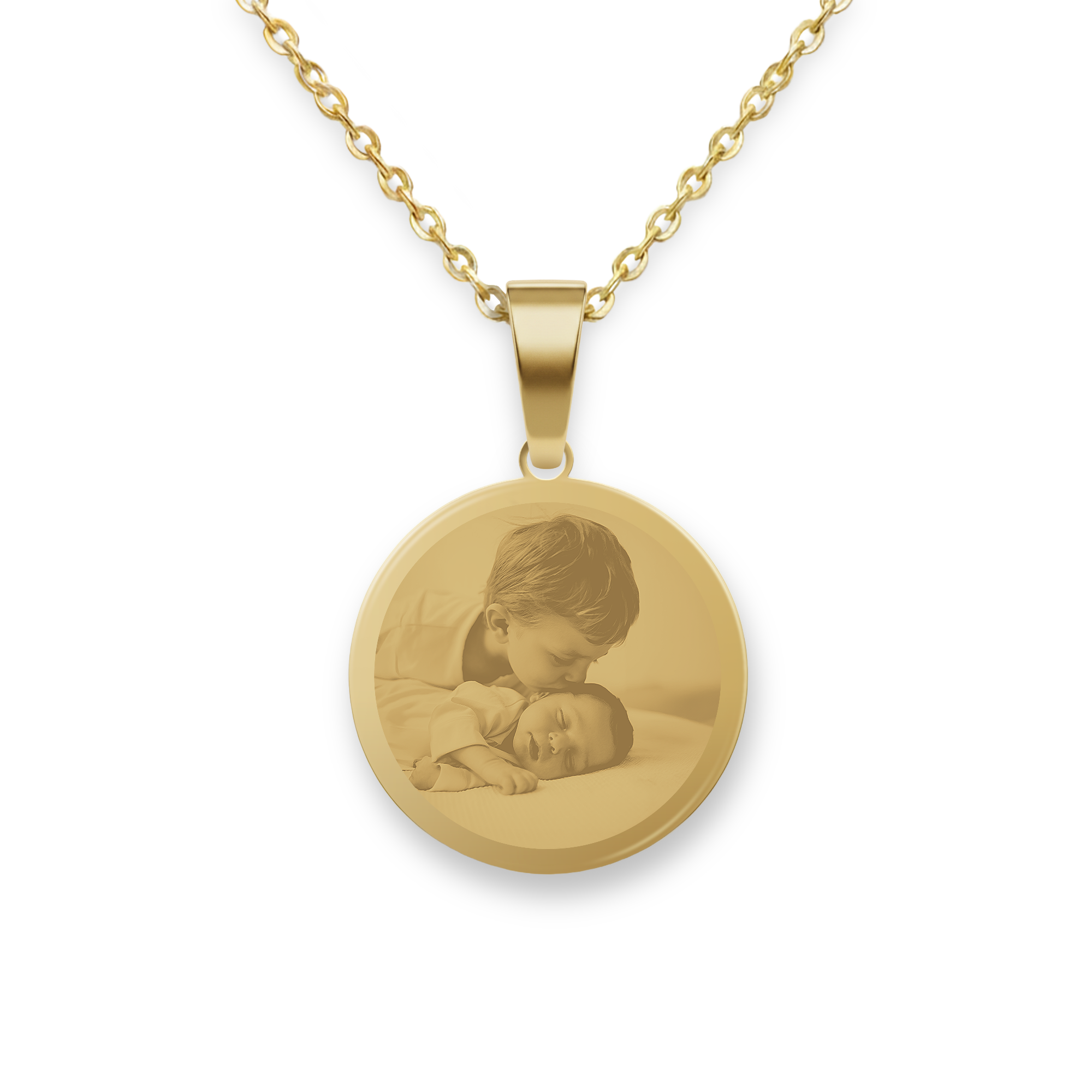 Collana con ciondolo rotondo