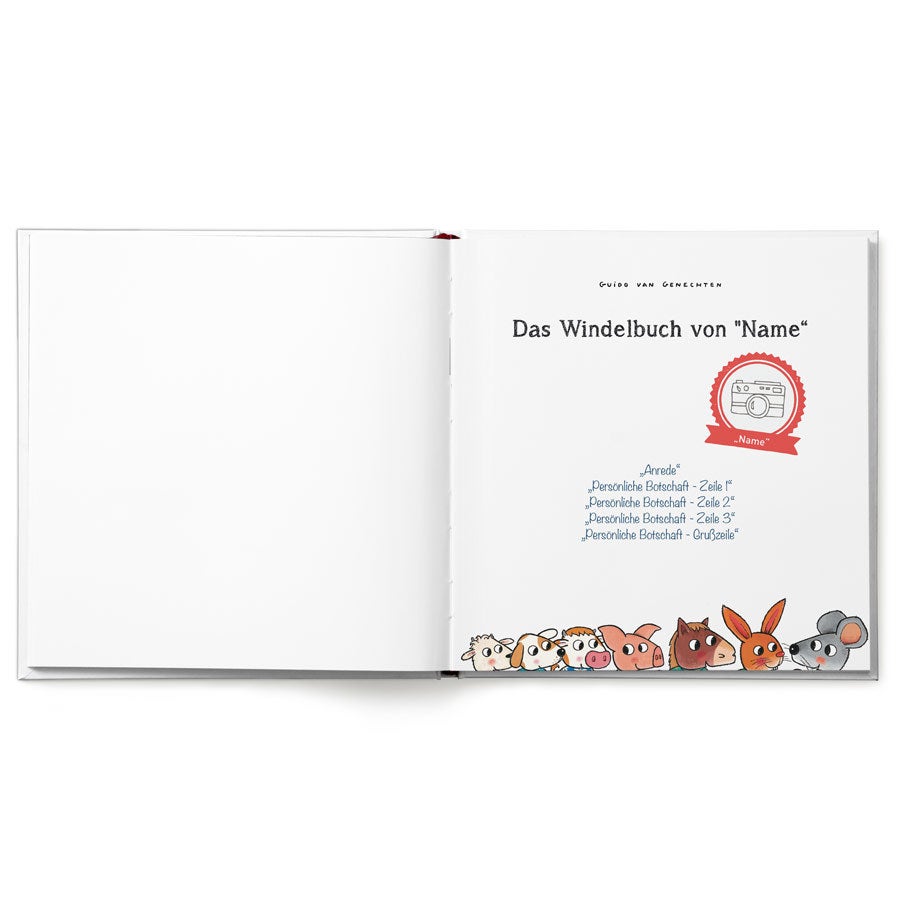 Kinderbuch mit Namen - Das Windelbuch von...