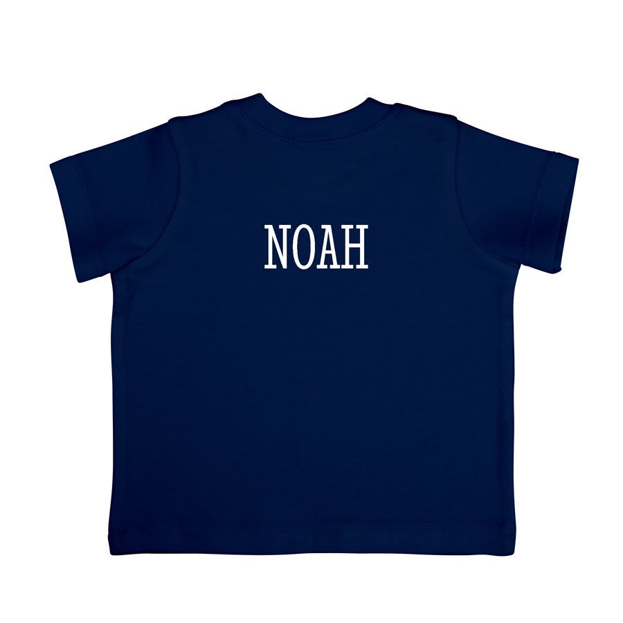 Baby shirt bedrukken - Korte mouw - Navy - 62/68