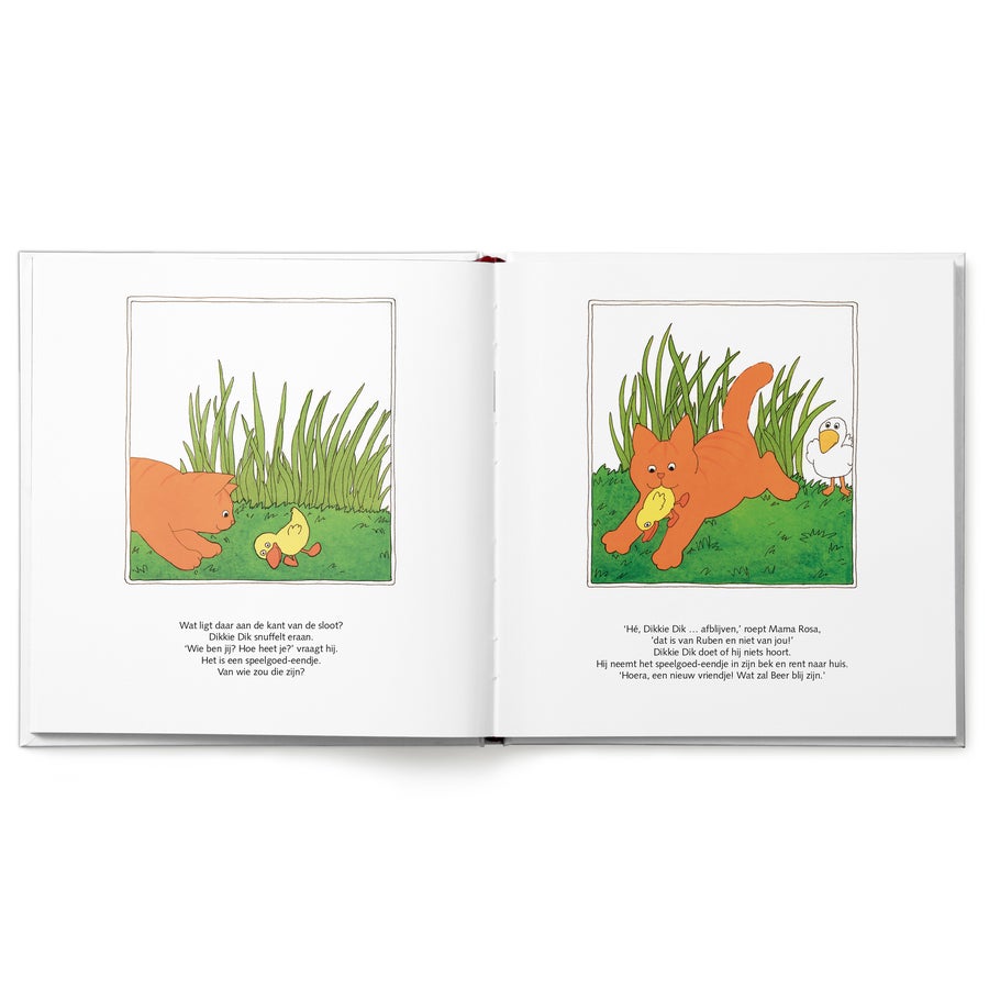 Dikkie Dik boek "Hoera voor jou!" met naam Jij speelt de hoofdrol in dit vrolijke Dikkie Dik boek met drie verhaaltjes, gepersonaliseerd met een eigen naam in het verhaal en op de kaft