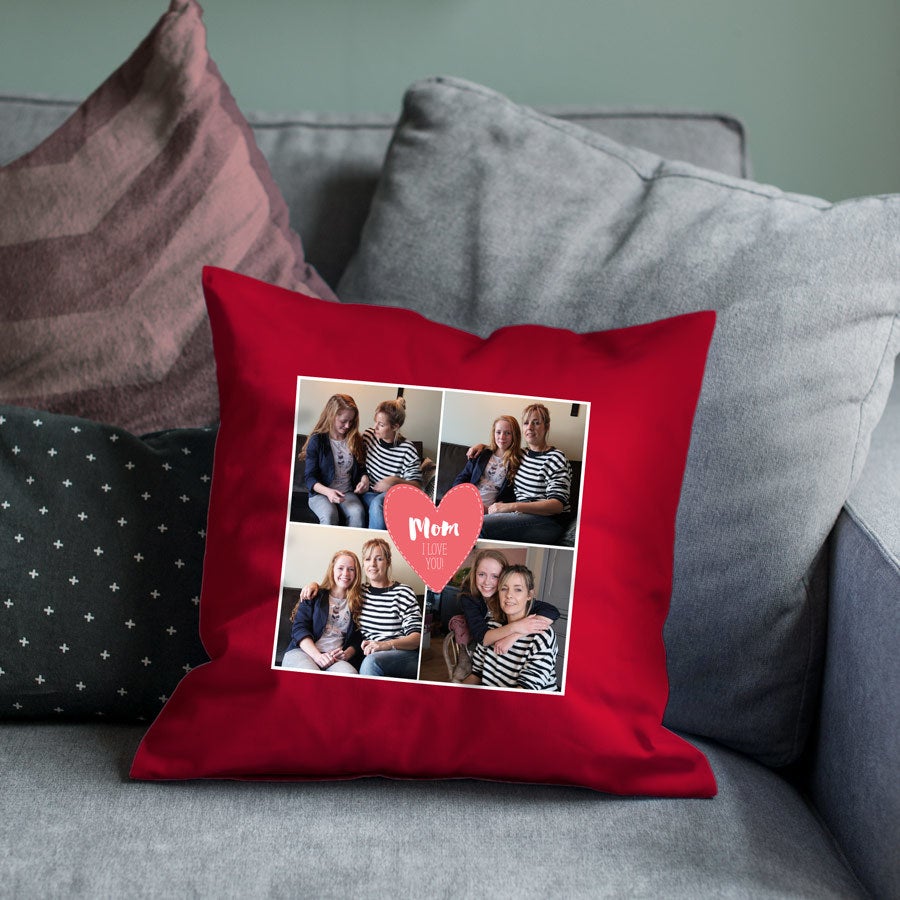 Personalised cushion - Mother's Day - Red