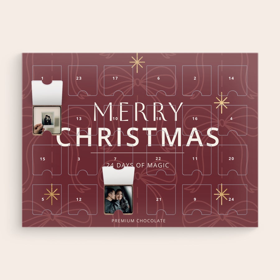 Personlig adventskalender - Fotochokolader Personlig adventskalender - Fotochokolader