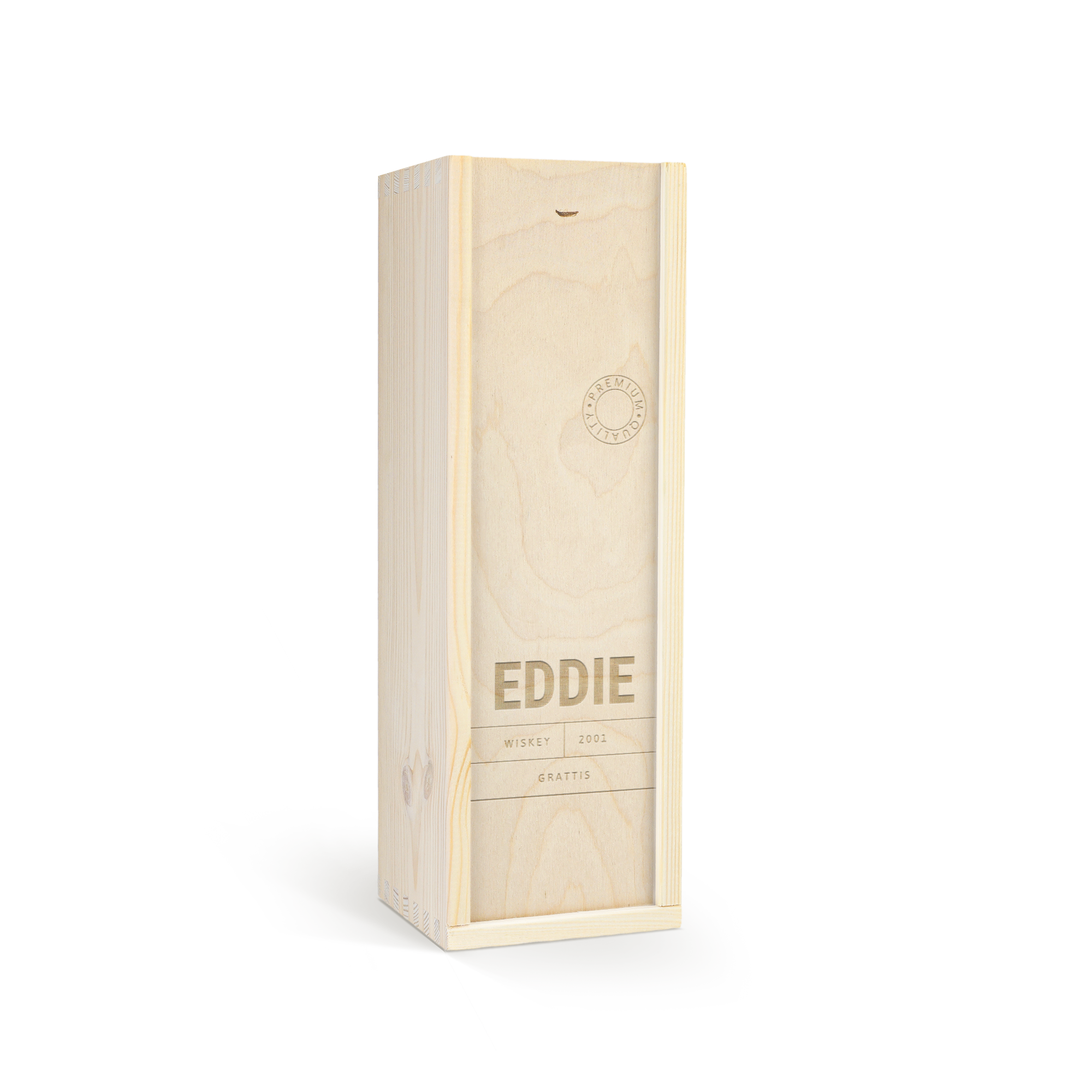 Jack Daniels whisky i personlig träväska