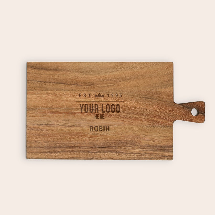 Personalised wooden serving platter Personalised wooden serving platter