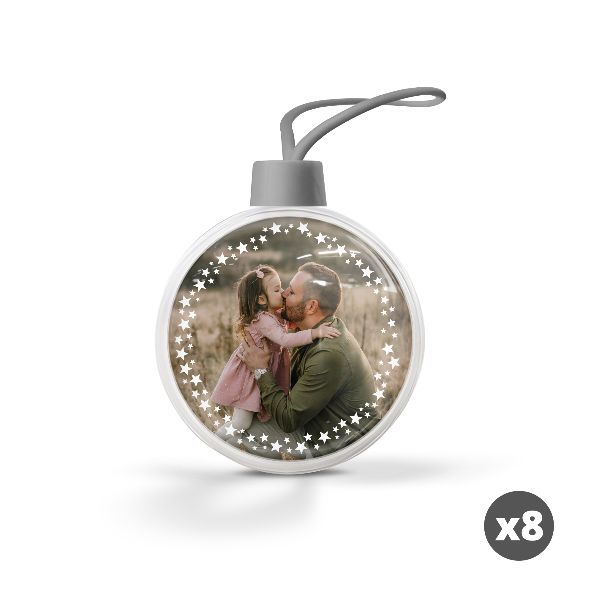 Prozorna božična bauble