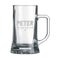 Engraved glass beer mug