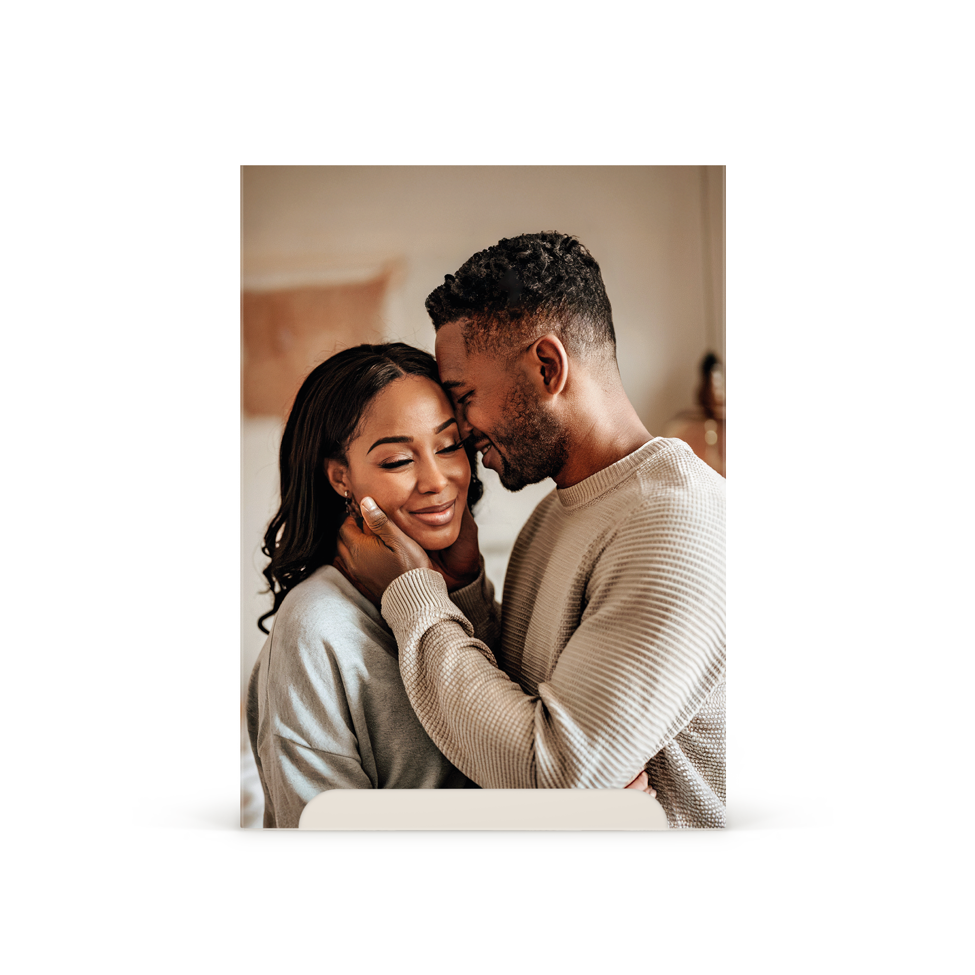 Persoonlijke Bonne Maman giftbox bedrukt met foto van een romantisch stel, een unieke verrassing.