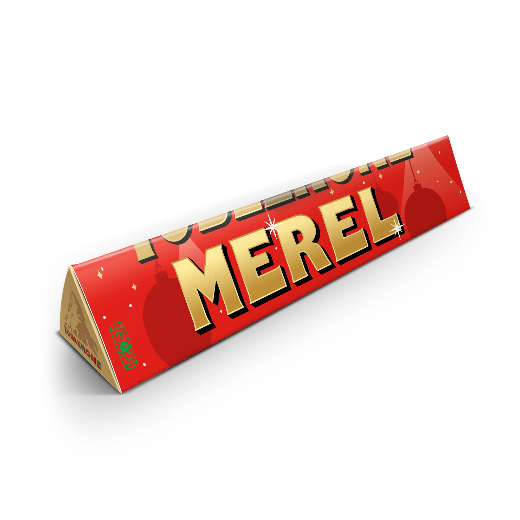 Toblerone kerst met naam