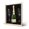 Coffret Champagne René Schloesser (750ml) & 2 flûtes - Verres gravés