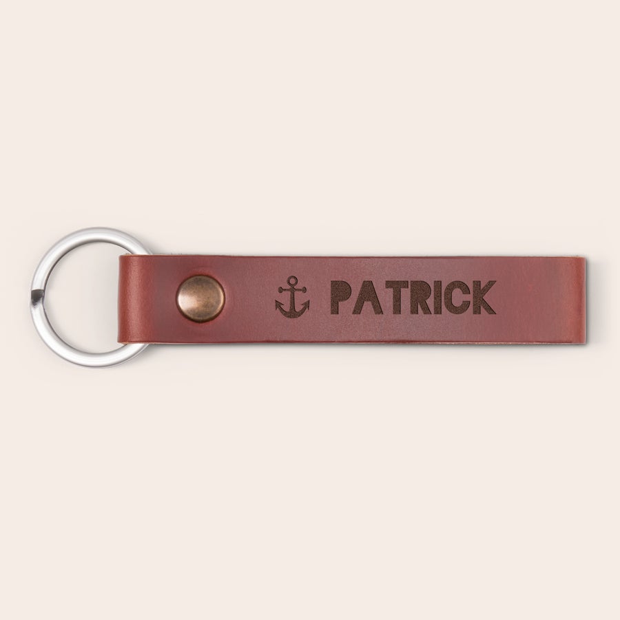 Personalised key ring - Leather Personalised key ring - Leather