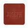 Personalised leather coasters