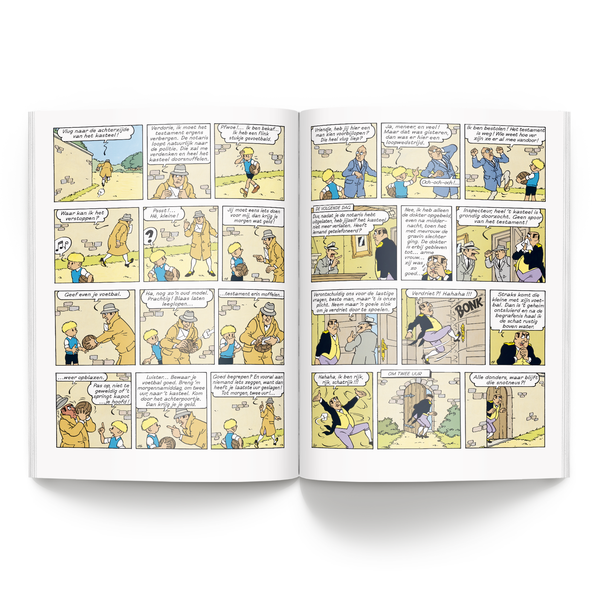 Persoonlijk stripboek - Jommeke 'De jacht op een voetbal' (Softcover) met gepersonaliseerde tekst op de cover.