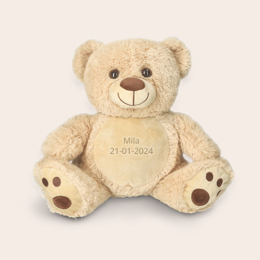 Ursuleț de pluș cu burtă brodată personalizat Ursuleț de pluș cu burtă brodată personalizat