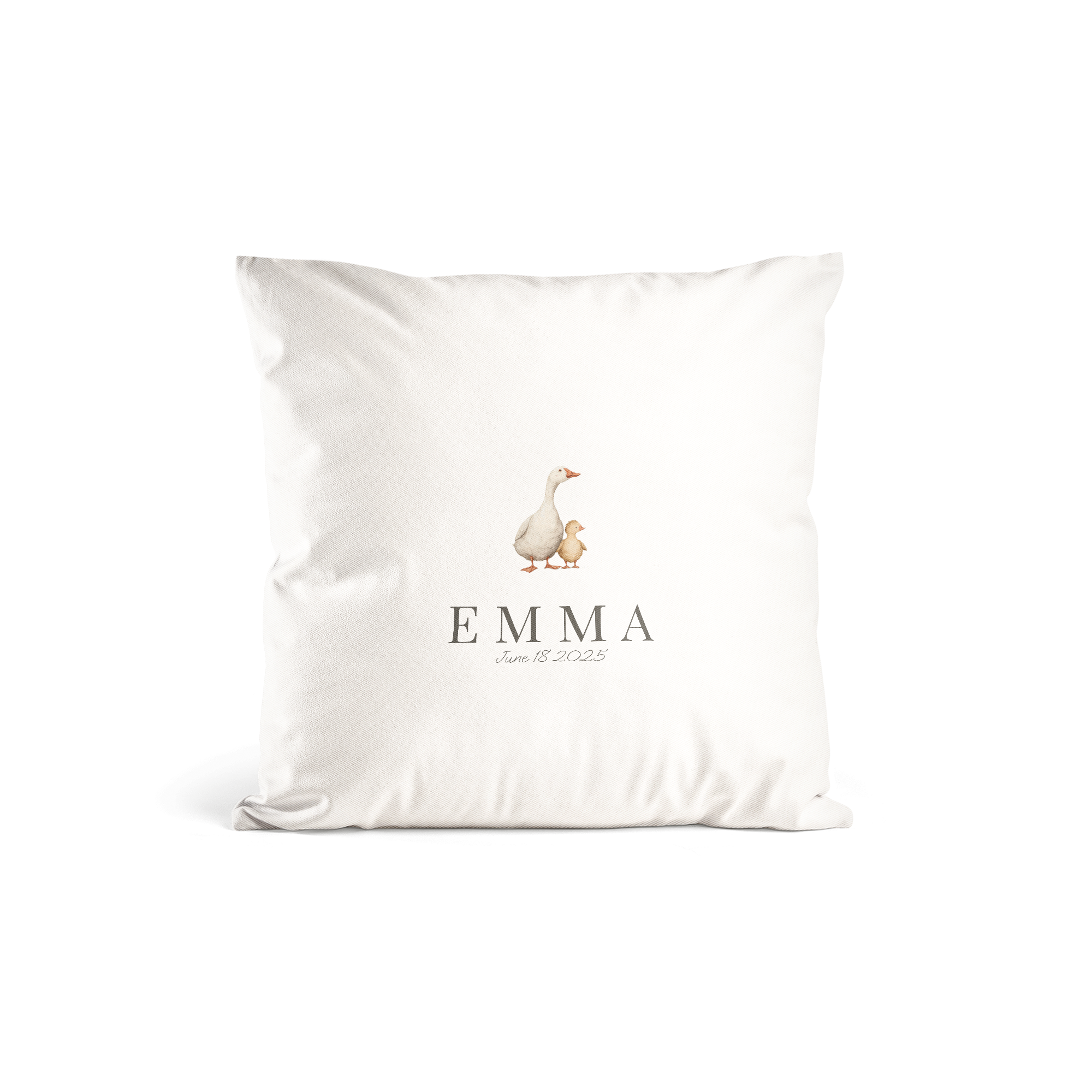 Personalizowana poduszka - 40 x 40 cm - Biała - Metryczka narodzin 