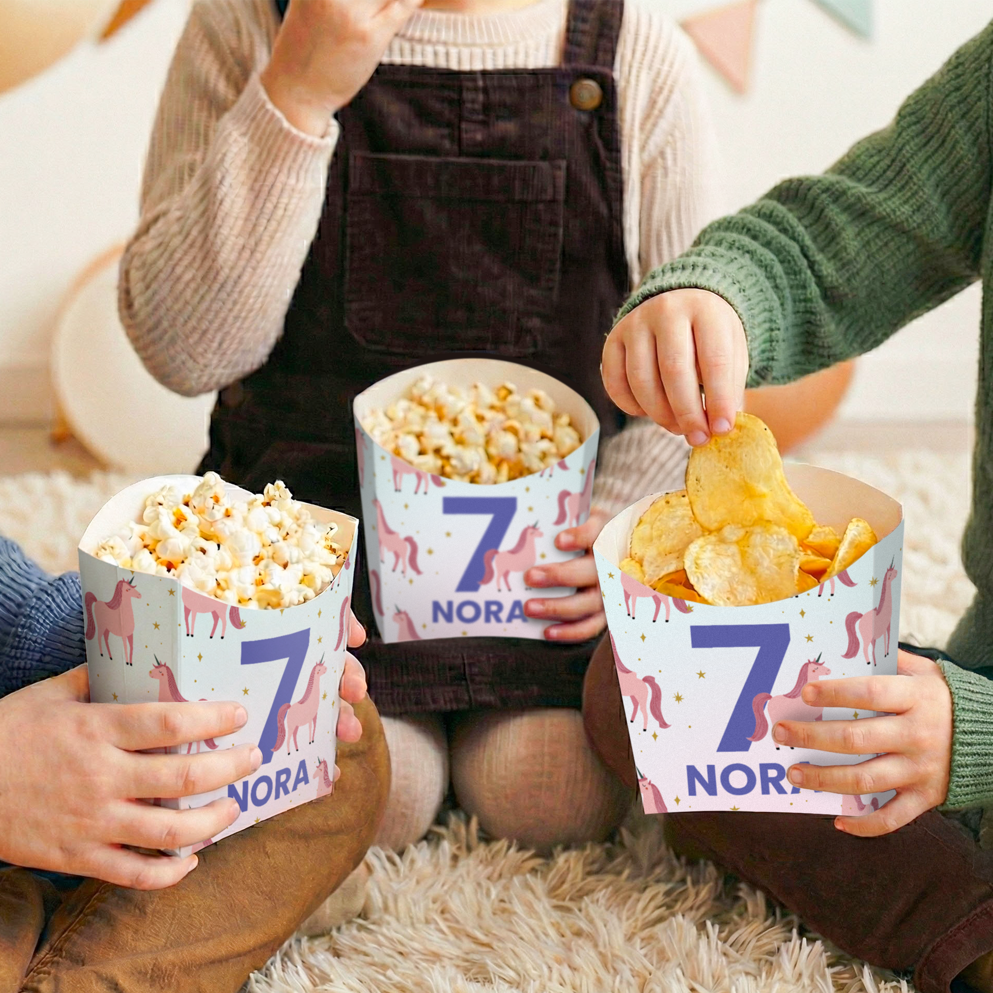 Boîte à pop-corn pour les fêtes - 8 pièces