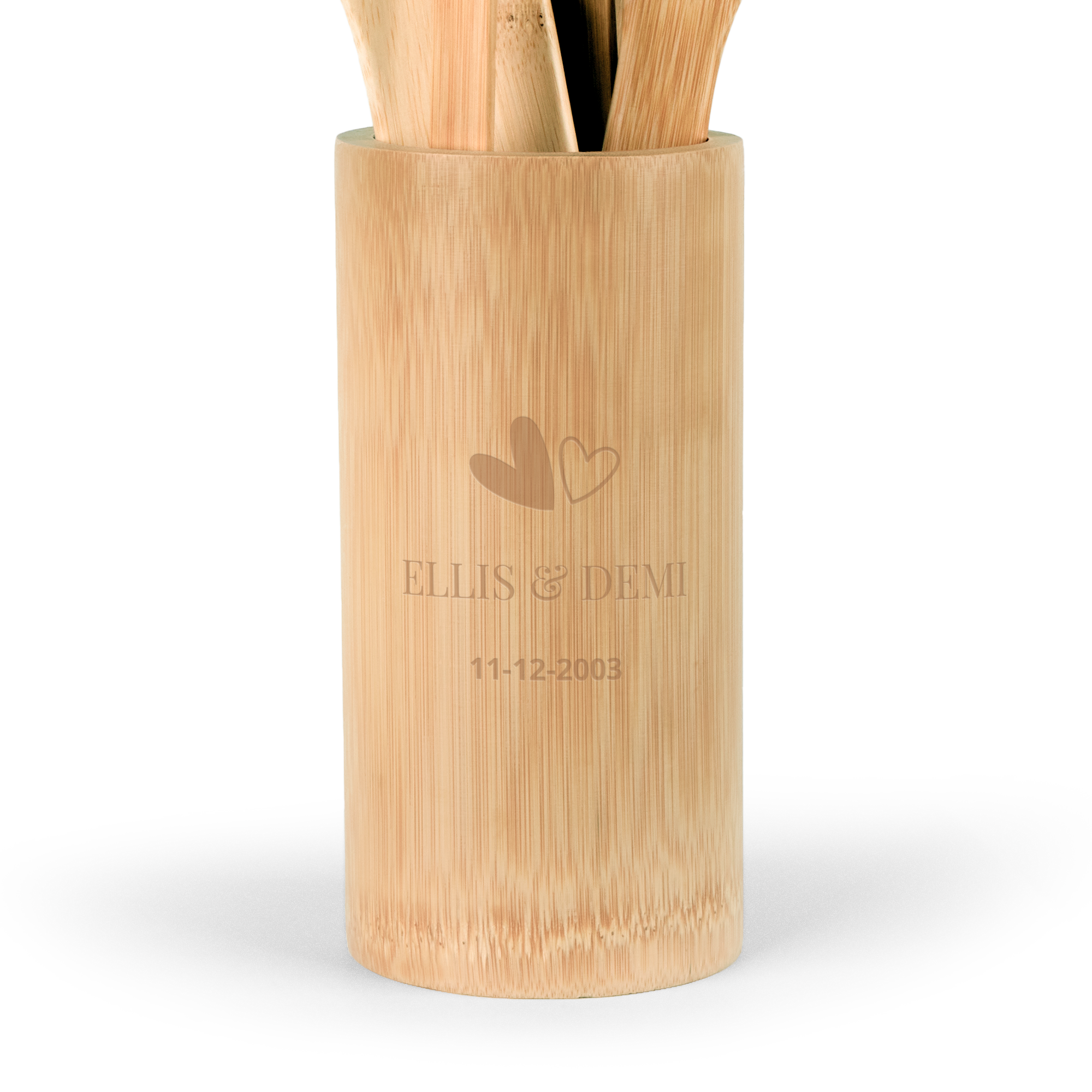 Utensílios de cozinha de bambu personalizados