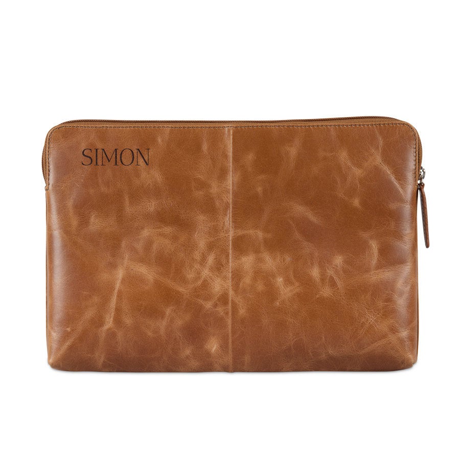 Pochette ordinateur cuir personnalisée