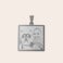 Ketting met vierkante hanger Ketting met vierkante hanger