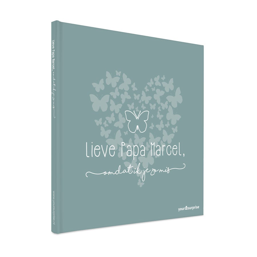 Boek "Lieve Papa, omdat ik je zo mis" personaliseren