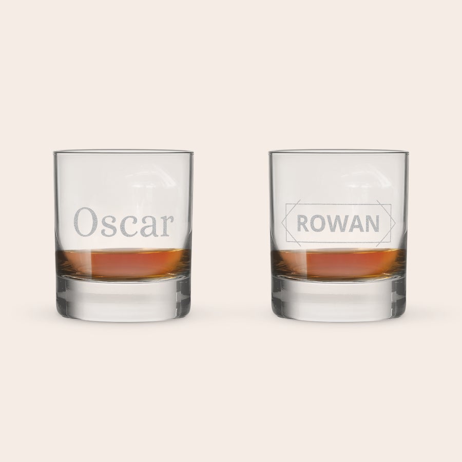 Whiskey glas met naam Whiskey glas met naam
