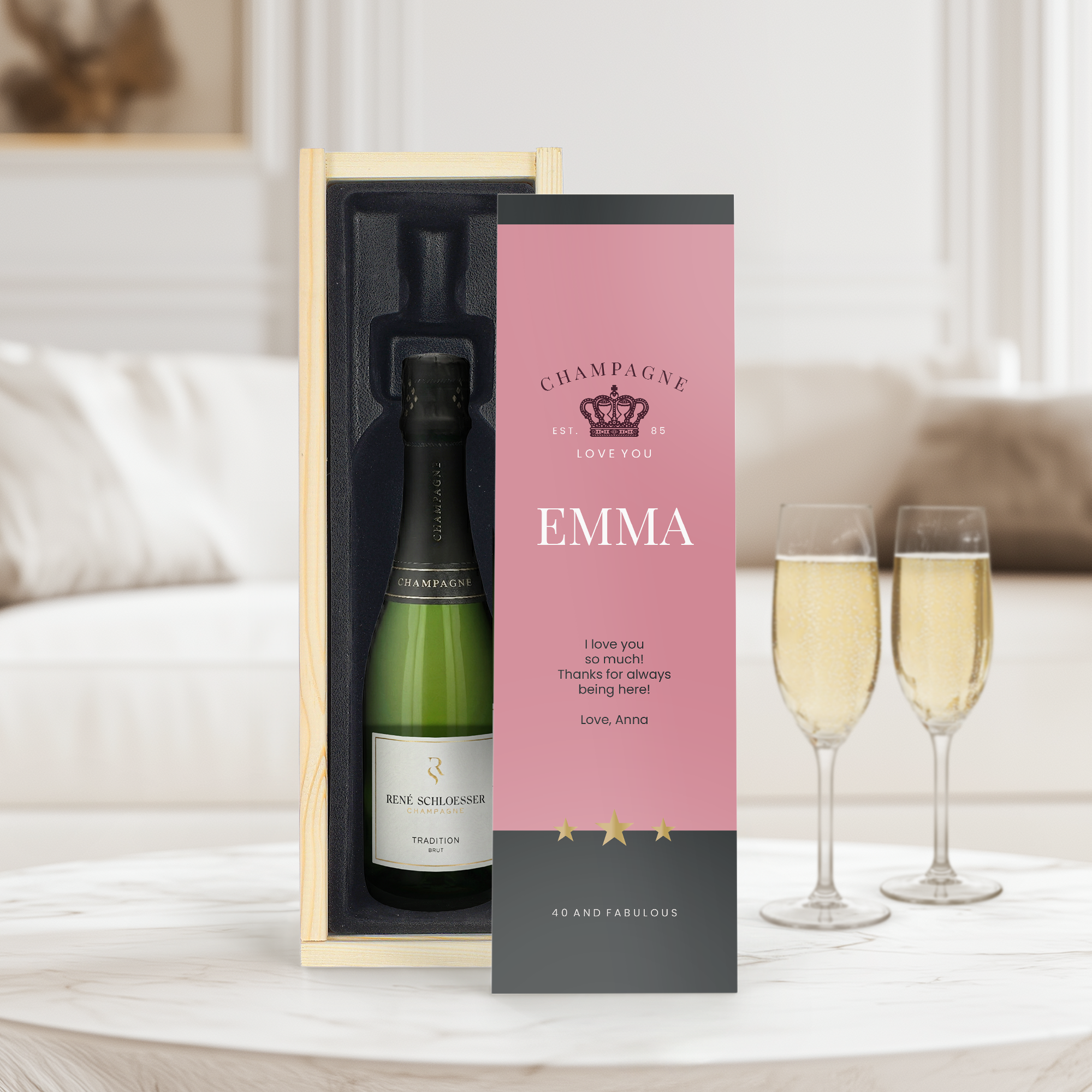 Personalizowany Szampan René Schloesser 375 ml