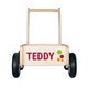 Wooden push cart with name