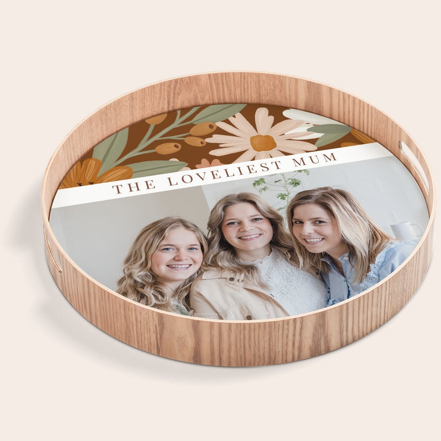 Personalised serving platter - Round Personalised serving platter - Round