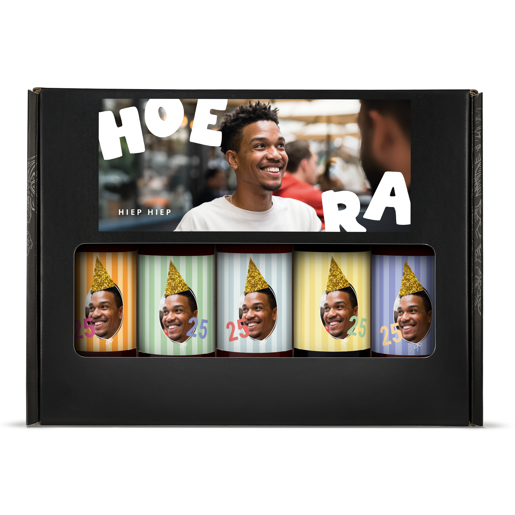 Bierpakket met individueel gepersonaliseerd flesjes