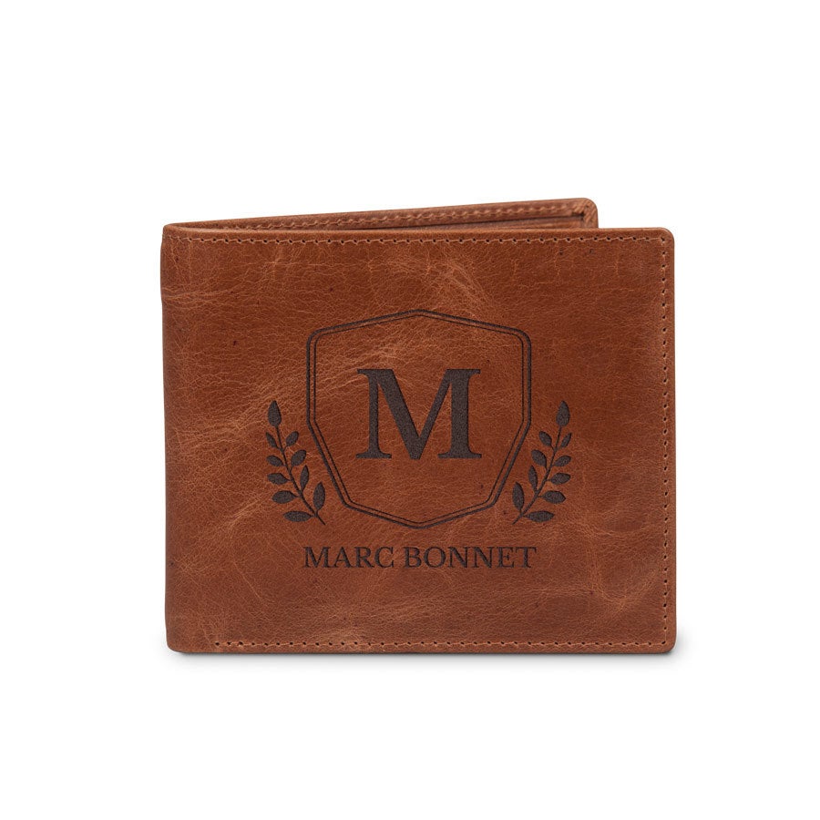 Portefeuille cuir personnalisé - Marron