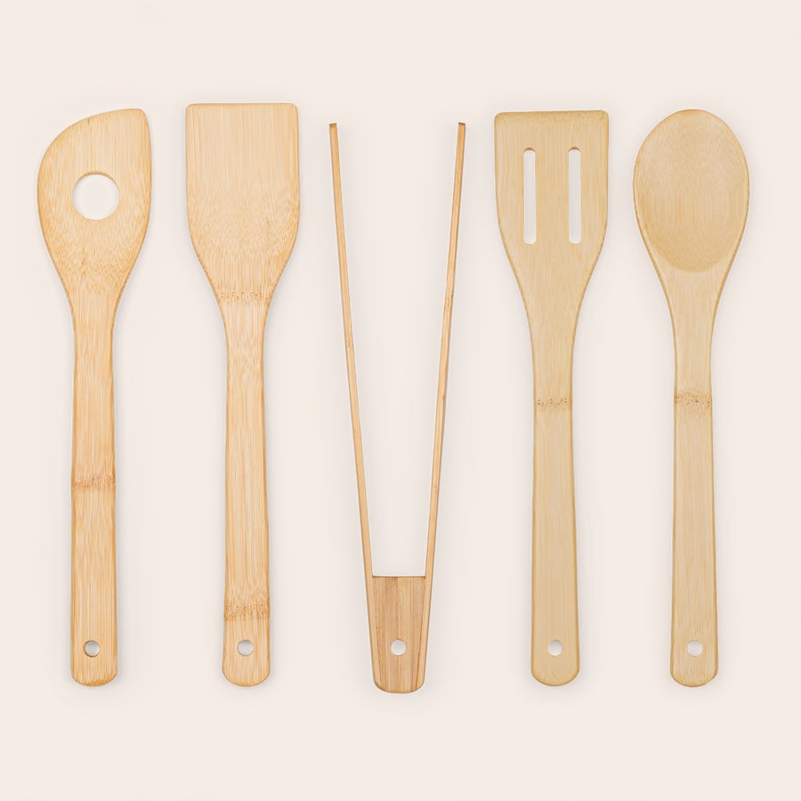 Utensilios de cocina de bambú personalizados. Utensilios de cocina de bambú personalizados.