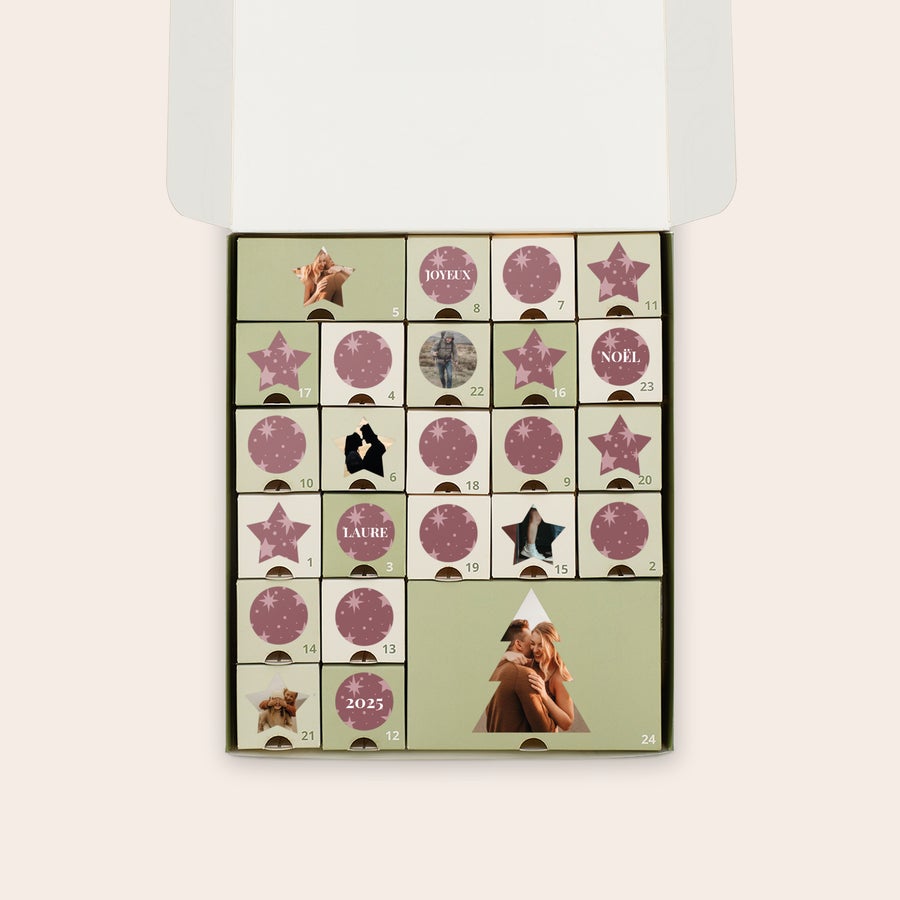 Calendrier de l'Avent personnalisé à faire soi-même - S - 19 x 22 x 4,1 cm Calendrier de l'Avent personnalisé à faire soi-même - S - 19 x 22 x 4,1 cm