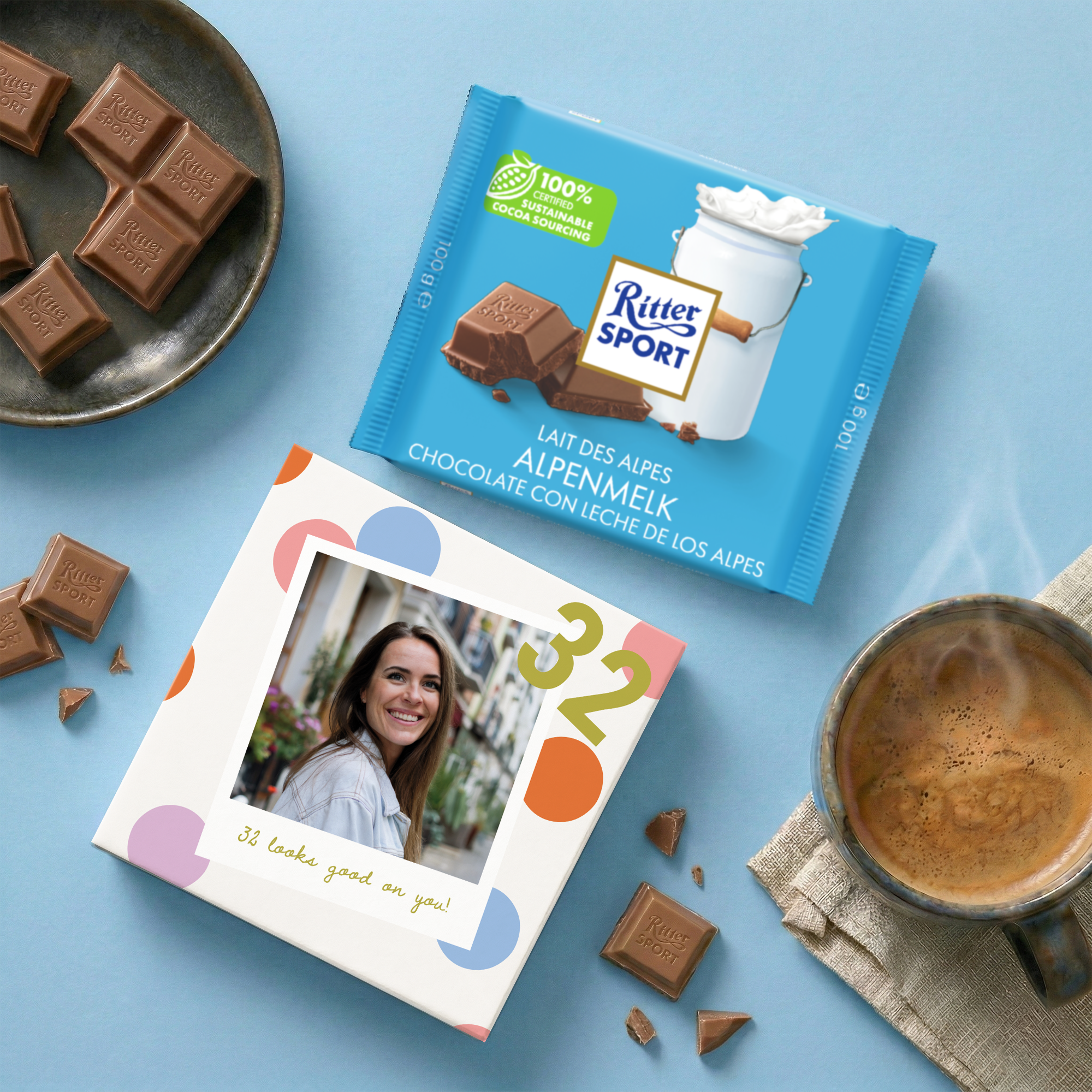 Ritter Sport chocolade personaliseren