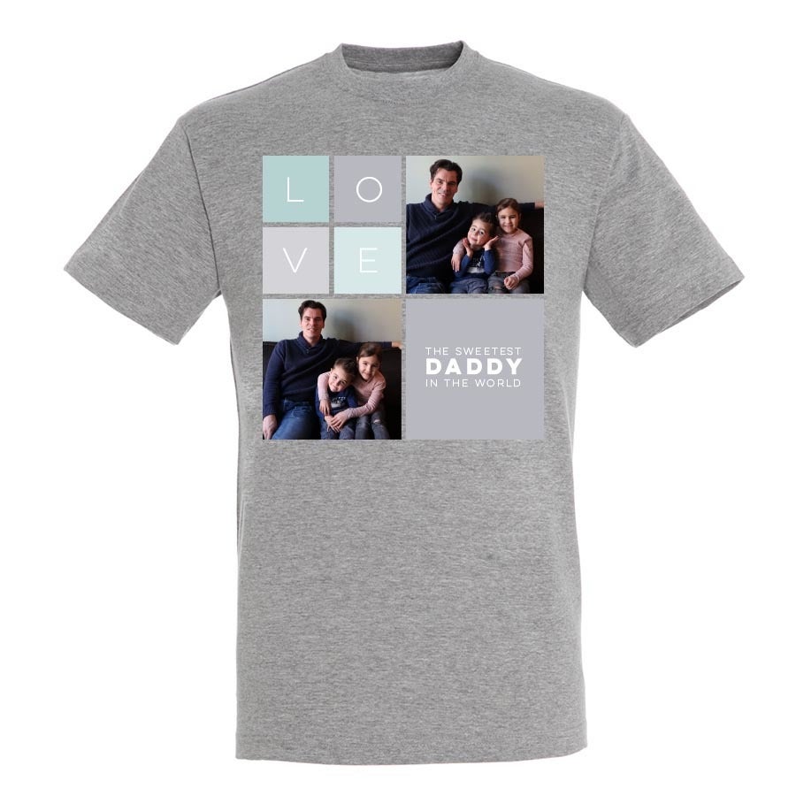 Personalised t-shirt - Father's Day - Grey - XL