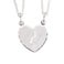 Engraved silver pendant - Broken hearts