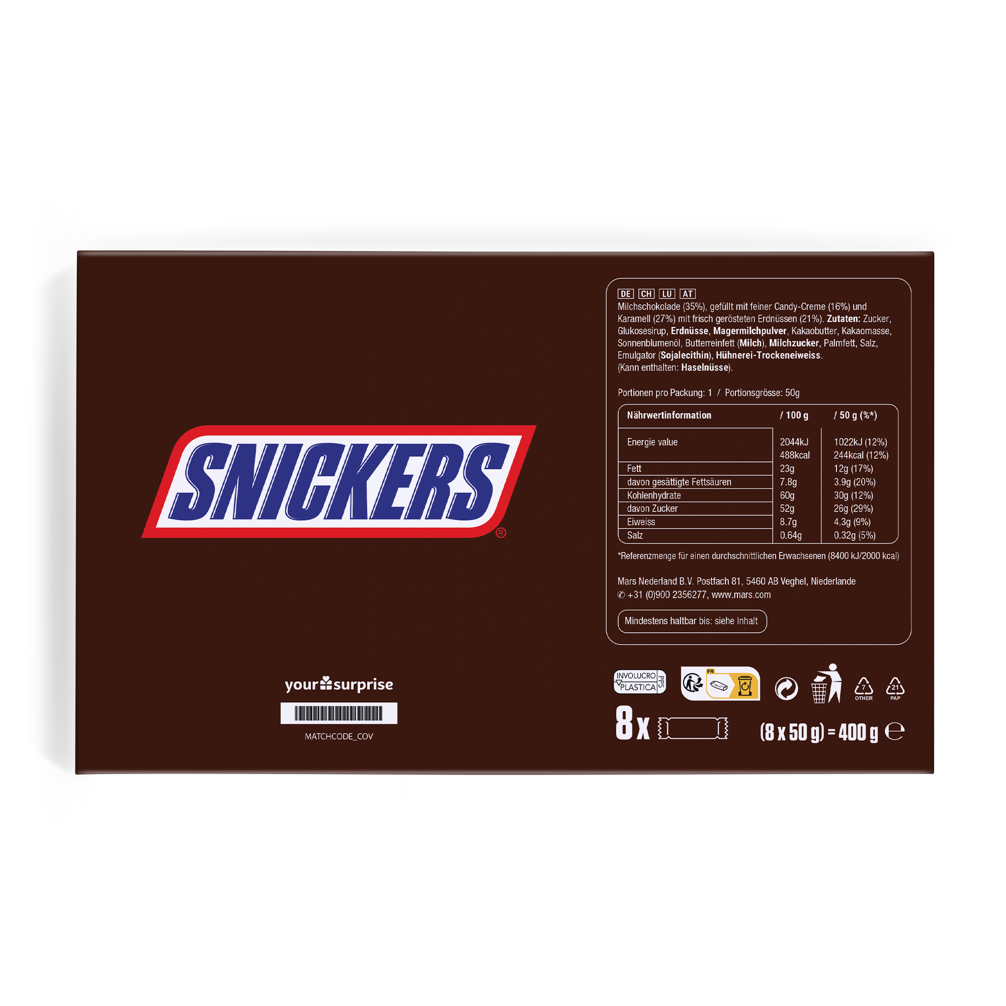 Personalisiertes Snickers Geschenk
