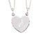 Engraved silver pendant - Broken hearts