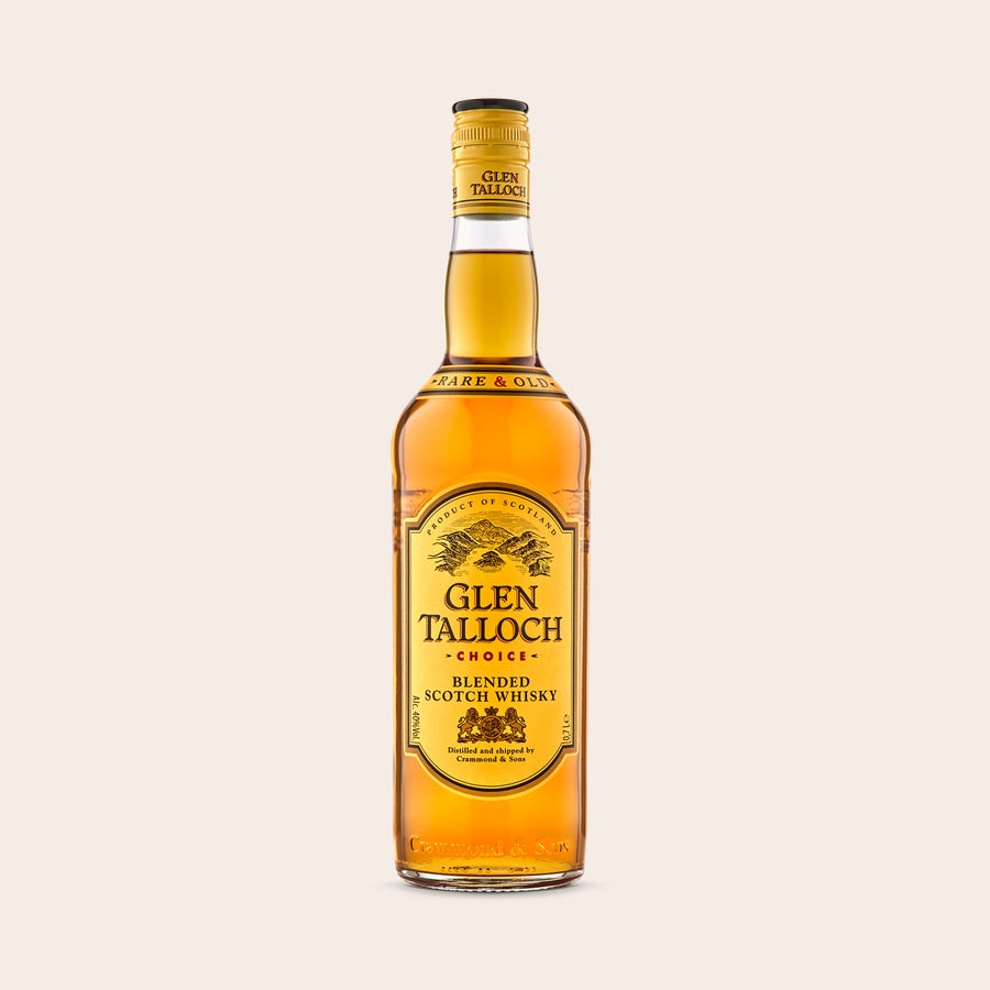 Whisky Glen Talloch - Confezione Personalizzata Bottiglia di whisky Glen Talloch etichetta gialla personalizzabile.