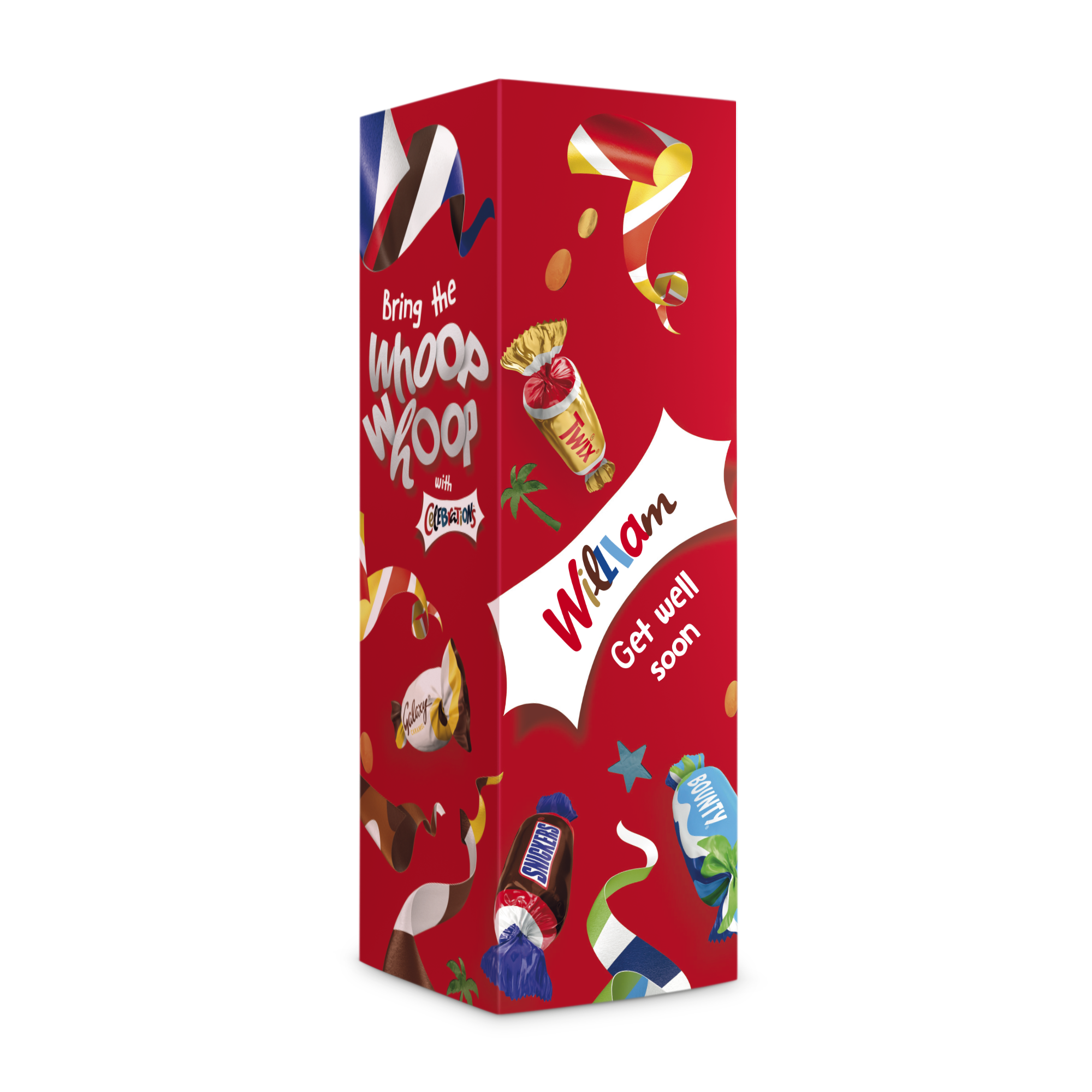 Celebrations champagne bottle printed with 