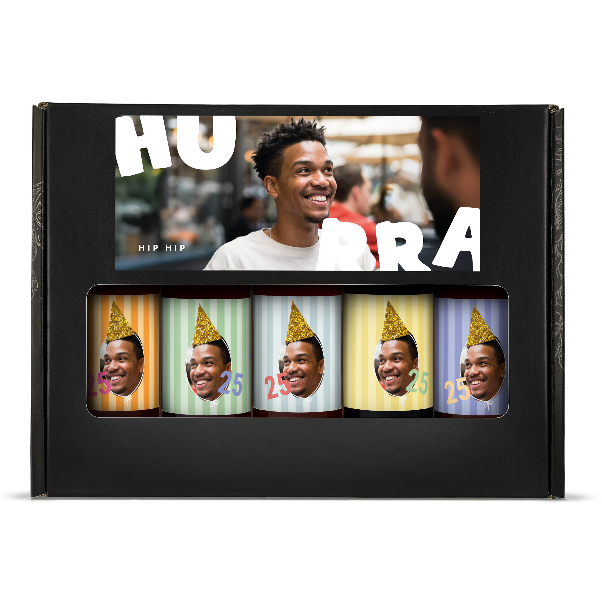 Bier-Geschenkbox mit personalisierten Etiketten