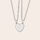 Pendentif en argent gravé - cœur brisé Pendentif en argent gravé - cœur brisé
