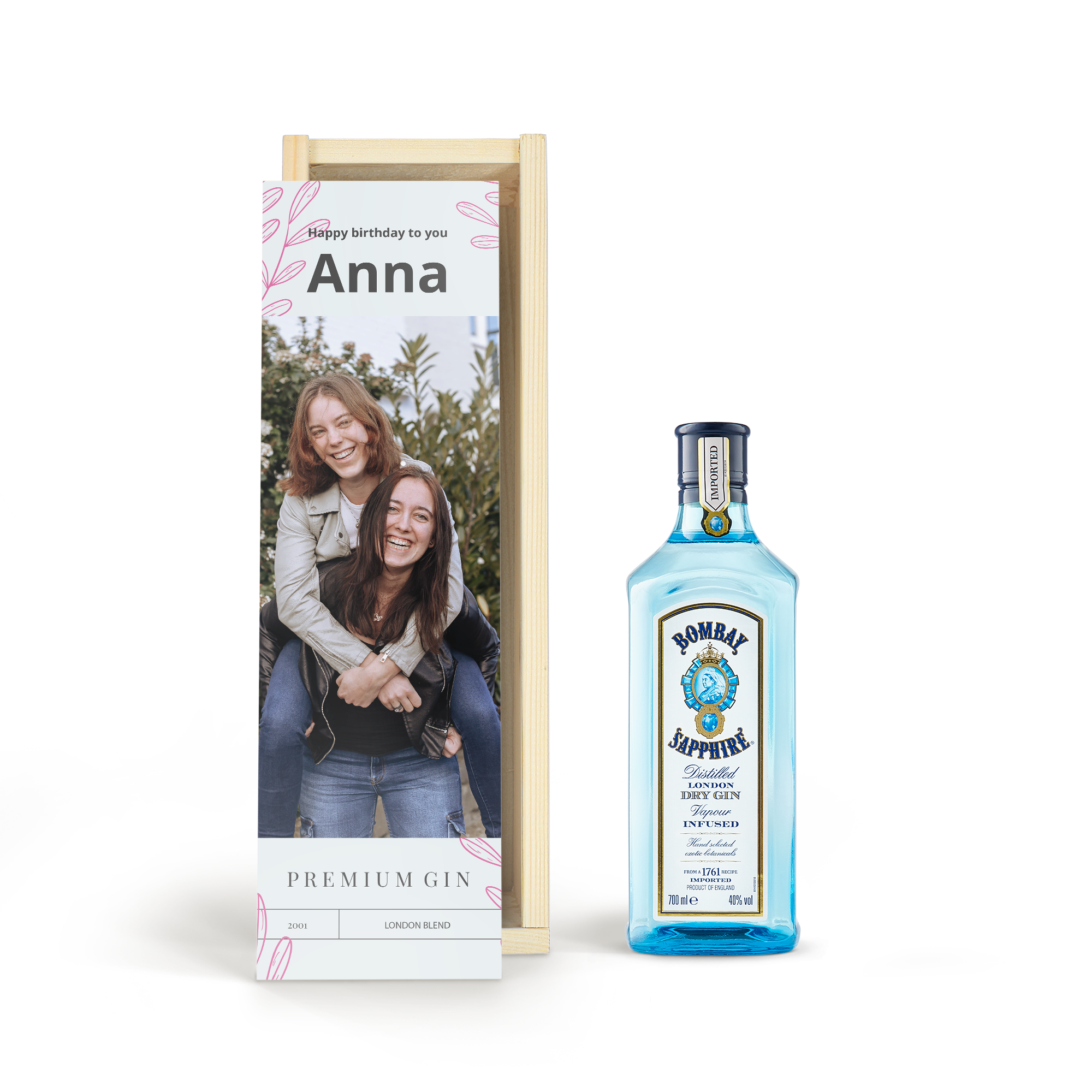 Gin Bombay Sapphire v personalizované krabici
