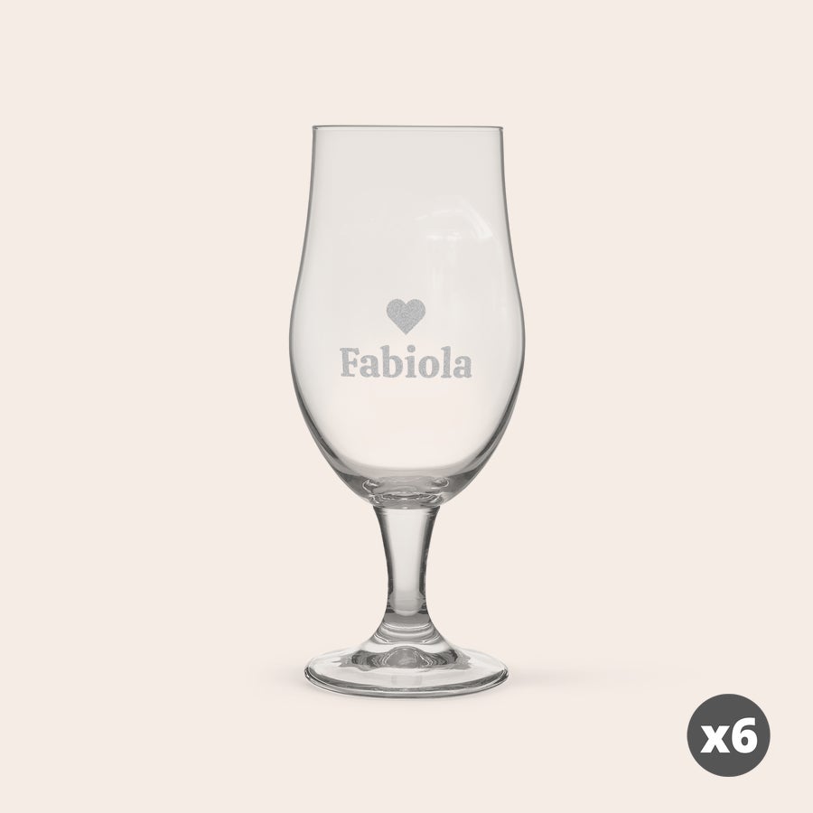 Engraved cocktail glass - Pina Colada Personalized pina colada glass, engraved with a heart and the name Fabiola