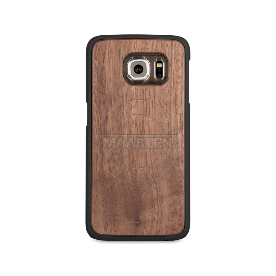 Houten telefoonhoesje graveren - Samsung Galaxy s6 edge